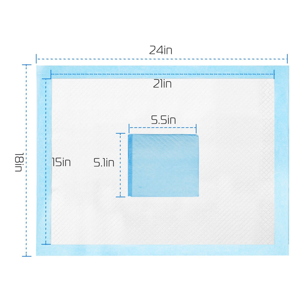 50Pcs Per Set Dog Training Pads Puppy Pee Pads Cat Wee Mats Potty-Train 24in X 18in M - The Peculiar Pet