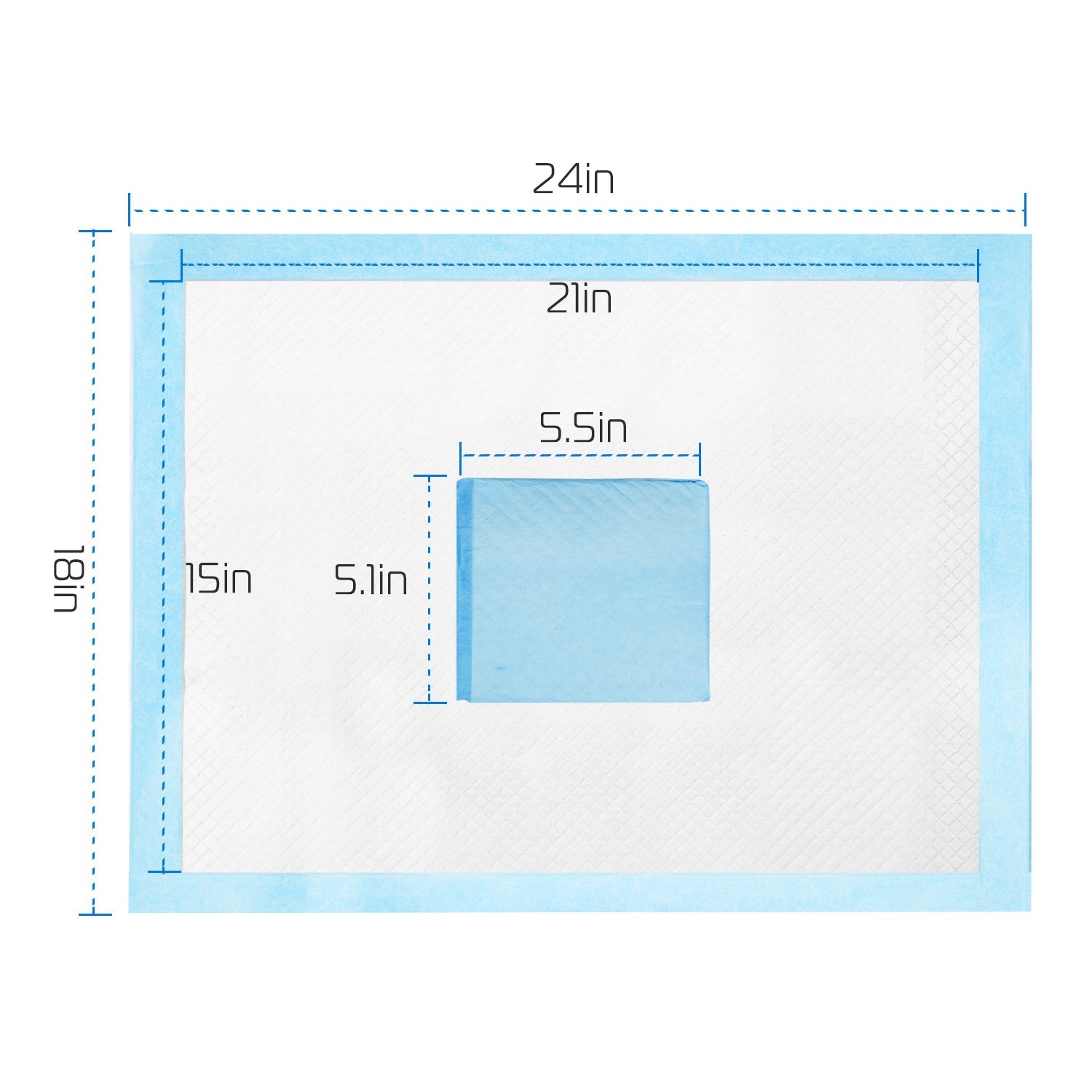 50Pcs Per Set Dog Training Pads Puppy Pee Pads Cat Wee Mats Potty-Train 24in X 18in M - The Peculiar Pet