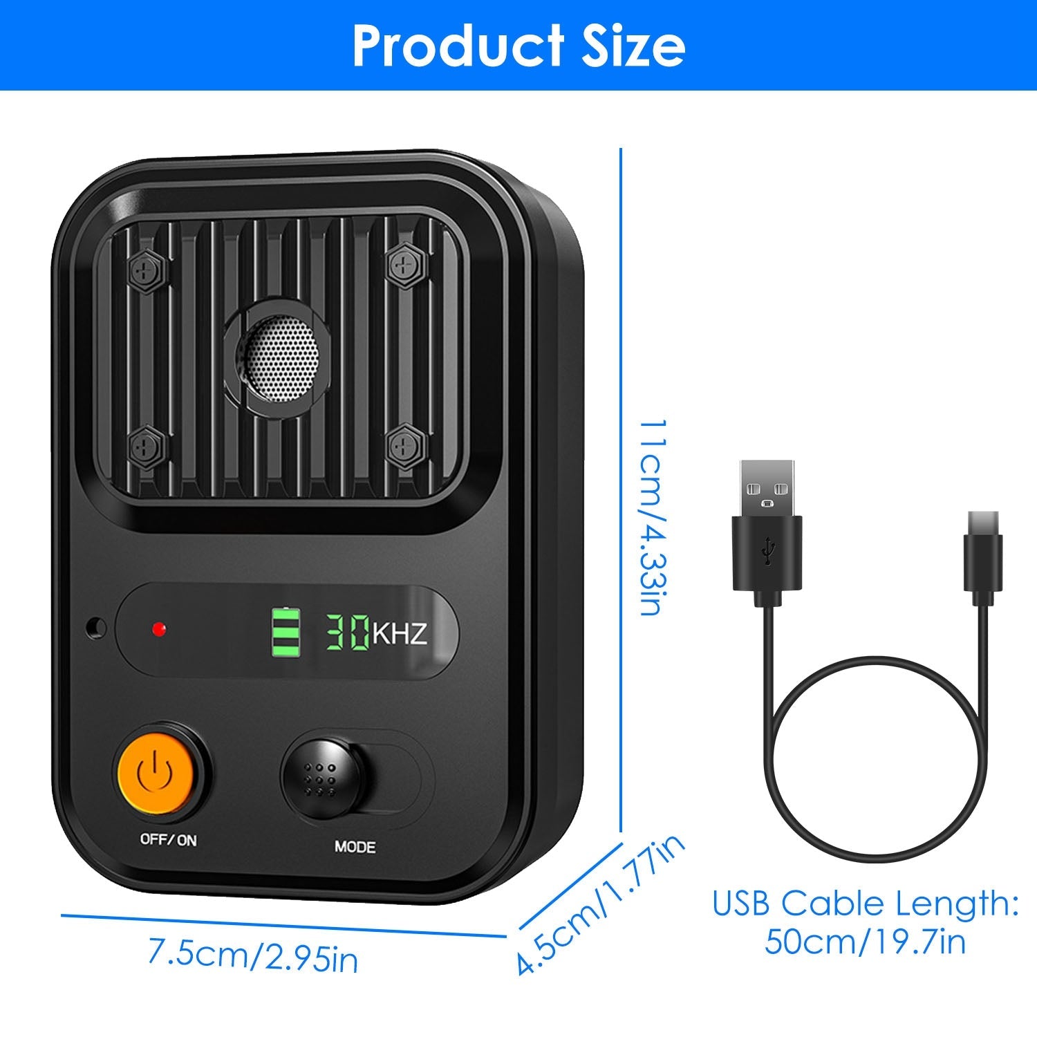 Black-Green Color Options - 1Pc Ultrasonic Anti-Barking Device Rechargeable Auto Dog Bark Control Deterrent Box Training Device IPX4 Waterproof With 3 Frequency Max 32.8Feet Sensing Distance For Most - The Peculiar Pet