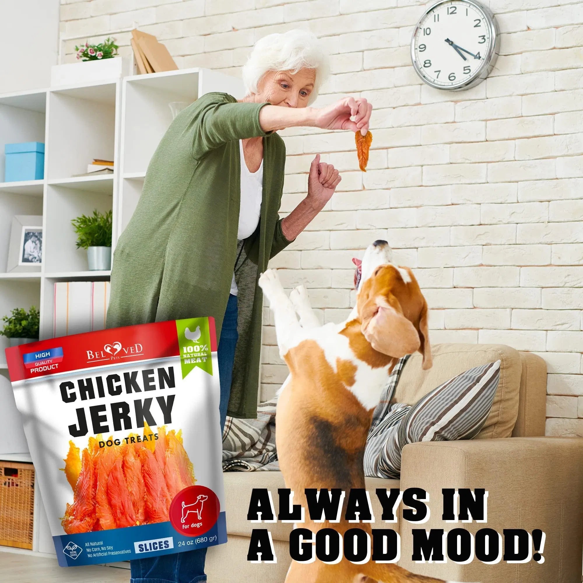 Chicken Jerky Dog Treats 1.5 Lb Human Grade Pet Snacks Grain Free Organic Meat All Natural High Protein Dried Strips Best Chews For Training Small & Large Dogs - The Peculiar Pet