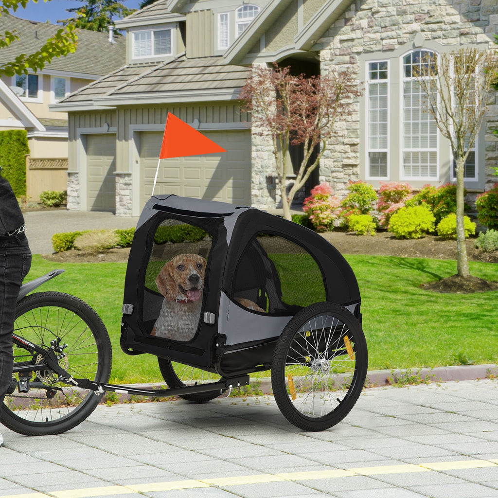 Dog Bike Trailer, Pet Stroller with Wheels for Medium Dogs, Black - The Peculiar Pet