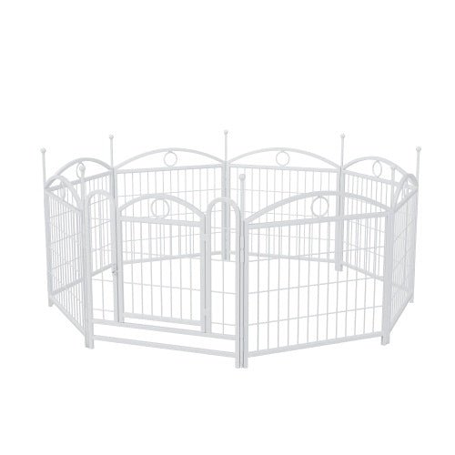 Dog Playpen Indoor 24 Inch 8 Panel Metal Dog Playpen - The Peculiar Pet