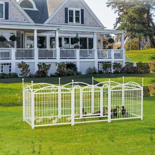 Dog Playpen Indoor 24 Inch 8 Panel Metal Dog Playpen - The Peculiar Pet