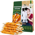 Dog Sticks Wrapped With Chicken & Pet Natural Chew Treats Grain Free Organic Meat & Human Grade Dried Snacks In Bulk For Training Small & Large Dogs - The Peculiar Pet