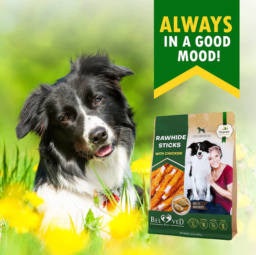 Dog Sticks Wrapped With Chicken & Pet Natural Chew Treats Grain Free Organic Meat & Human Grade Dried Snacks In Bulk For Training Small & Large Dogs - The Peculiar Pet
