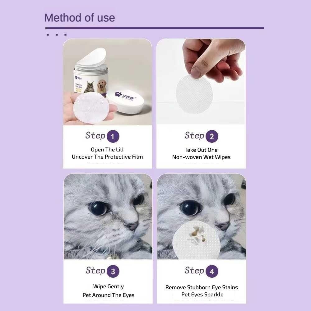Pet Eye Wipes, 200 Wipes Can Pet Eye CleaningWipes, Tear Stain Removing Wipe, Pet Eye Wipesfor Dogs And Cats, Pets Eye Wipes, Pet Suppliesgentle - The Peculiar Pet