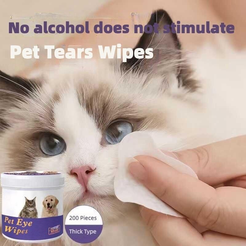Pet Eye Wipes, 200 Wipes Can Pet Eye CleaningWipes, Tear Stain Removing Wipe, Pet Eye Wipesfor Dogs And Cats, Pets Eye Wipes, Pet Suppliesgentle - The Peculiar Pet